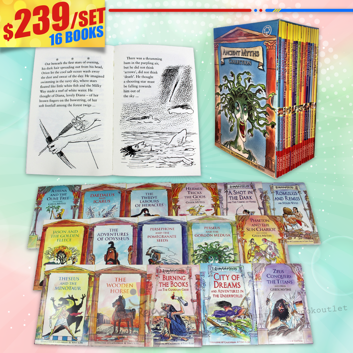 Ancient Myths Collection (16冊) - Fun To Read Book Outlet