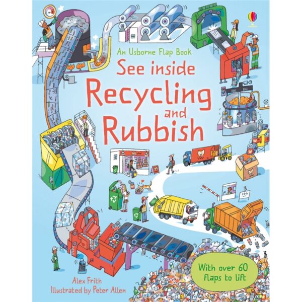 an usborne flap book see inside recycling and rubbish