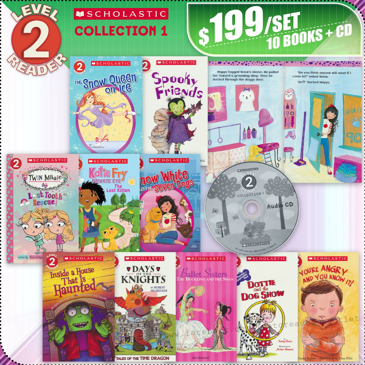 Scholastic Readers Collection Level 2 with CD - Fun To Read Book 
