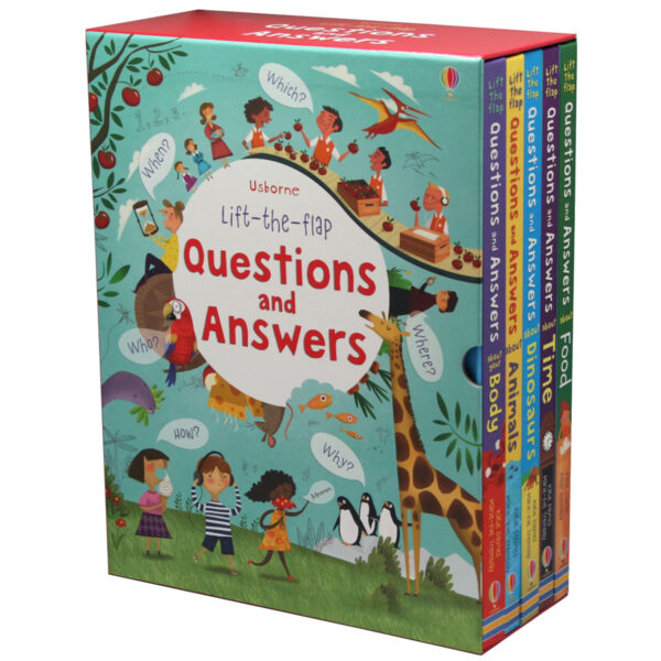 usborne lift the flap questions and answers box set