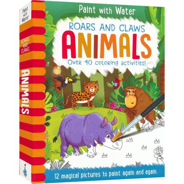 Paint with Water Roars and Claws – Animals # 9781789581454
