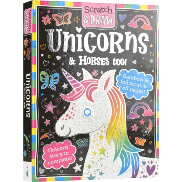 Scratch and Draw Unicorns & Horses Too! # 9781801052443