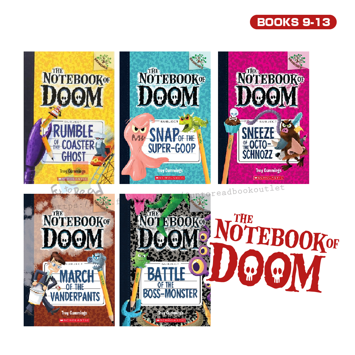 The Notebook of Doom Book 9-13 - Fun To Read Book Outlet 英文兒童 