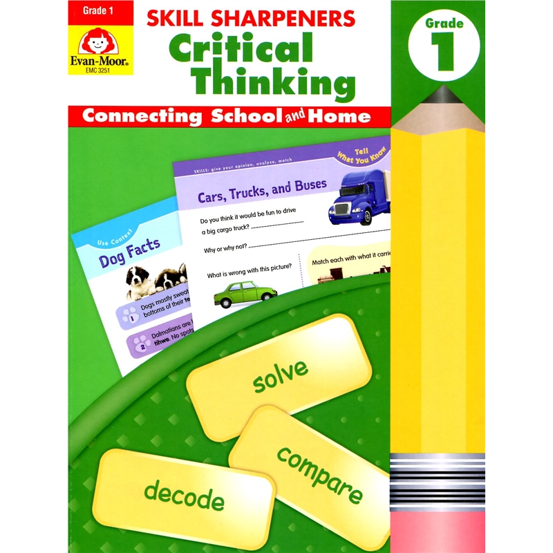 Skill Sharpeners Critical Thinking - Grade 1 - Fun To Read Book 