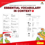 scholastic learning essential vocabulary in context 1-100