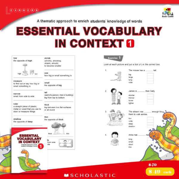 scholastic learning essential vocabulary in context 1-100