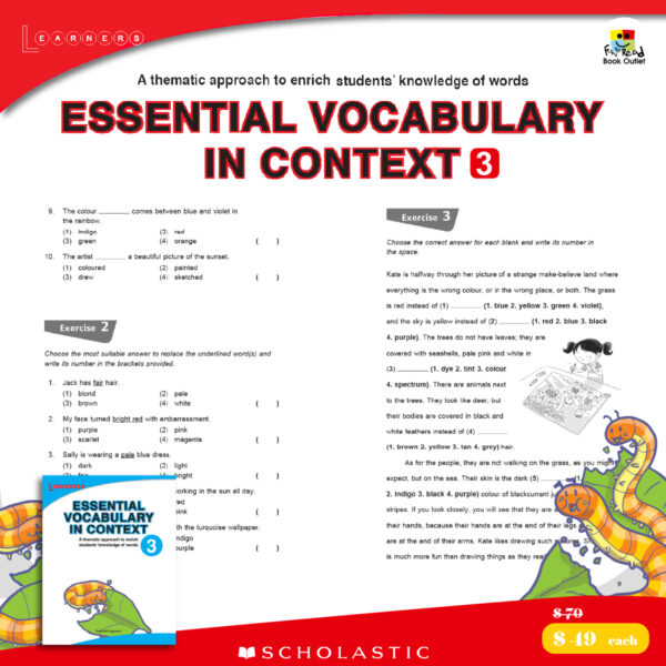 scholastic learning essential vocabulary in context 3-100