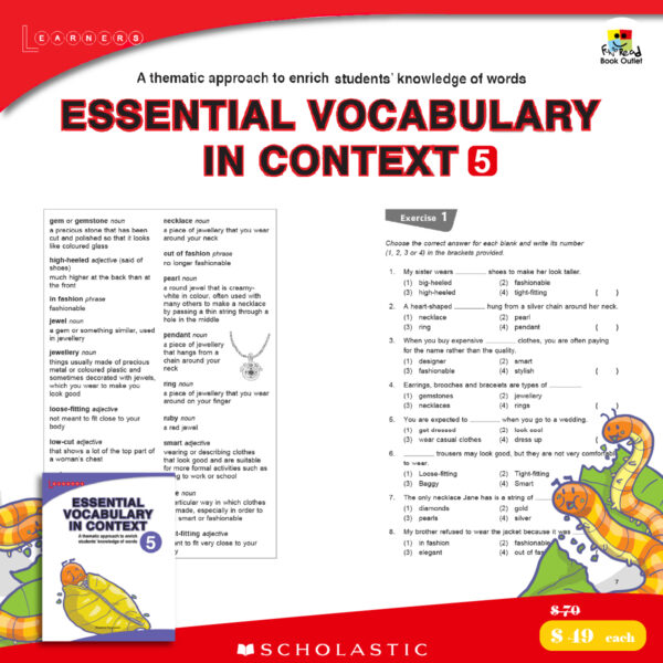scholastic learning essential vocabulary in context 5-100